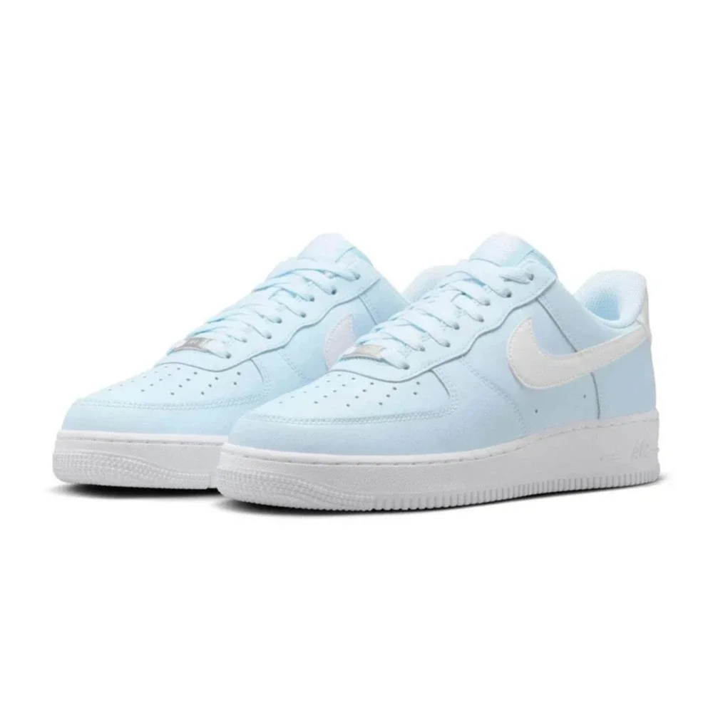 Nike Air Force 1 '07 Mens Size 9.5 Sneakers Shoes Glacier Blue White FJ4146-400